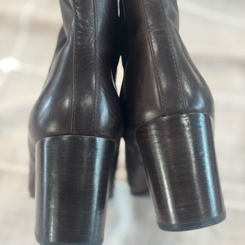 Frye Dark Brown Leather Ankle Boots - Picture 8 of 10